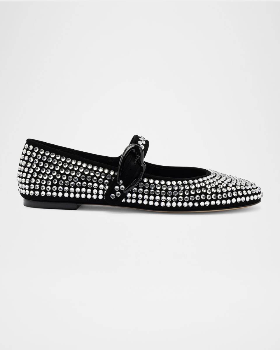 Verona Crystal Mary Jane Ballerina Flats